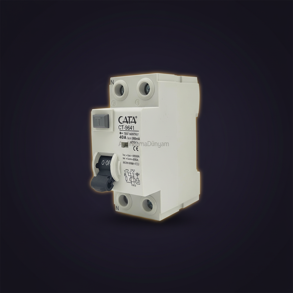 CATA CT-9641 - 2x40A 300mA Kaçak Akım Rölesi (Monofaze)