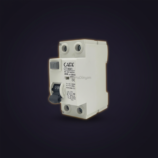 CATA CT-9641 - 2x40A 300mA Kaçak Akım Rölesi (Monofaze)